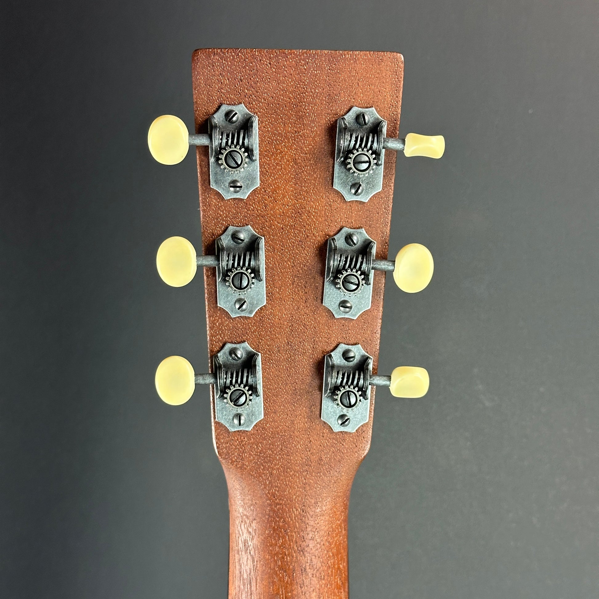 Back of headstock of Used Martin DSS-17 Whiskey Sunset.