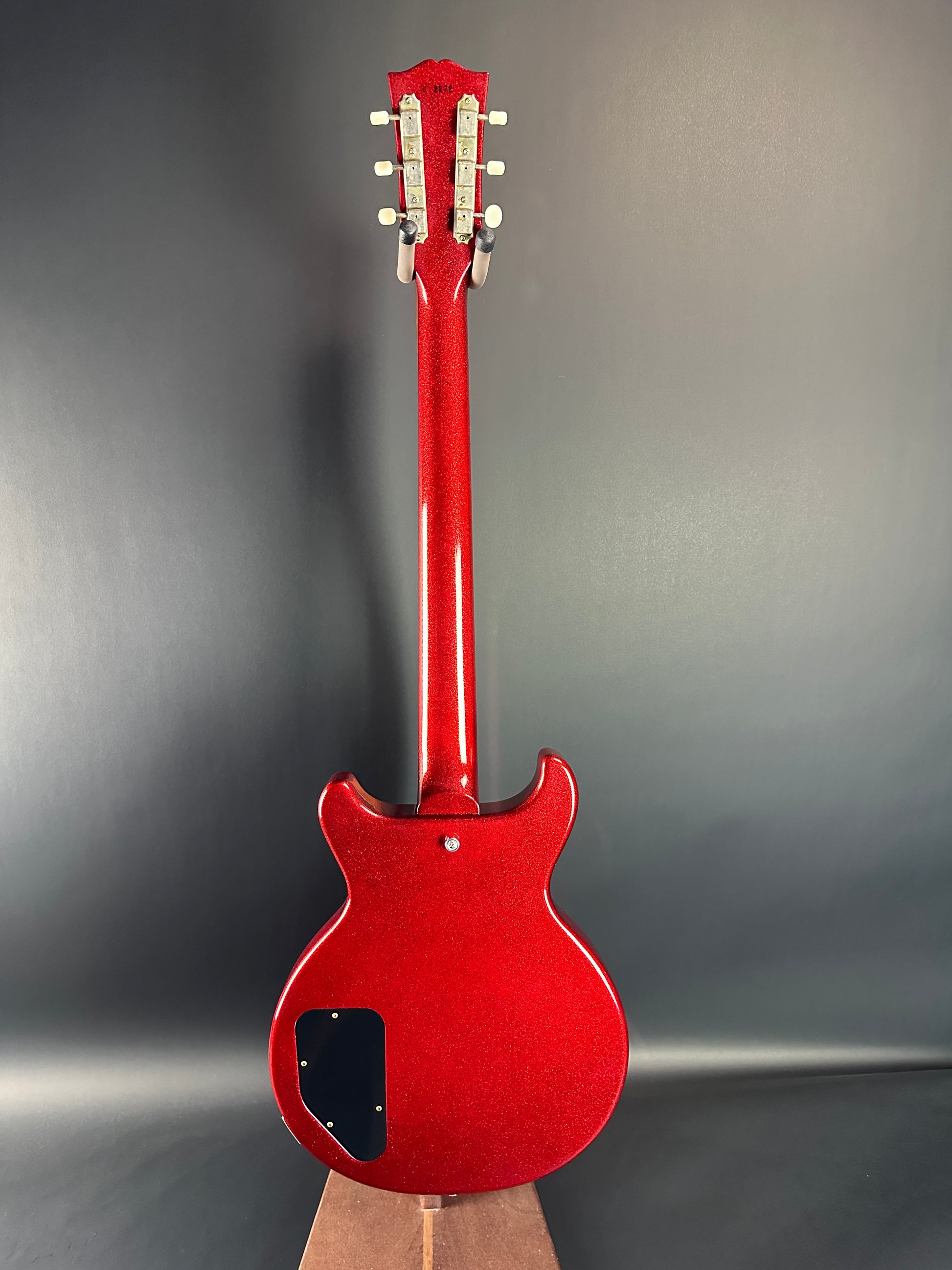 Full back of Used Gibson Custom Shop M2M 1960 Les Paul Special Double Cut Red Sparkle.