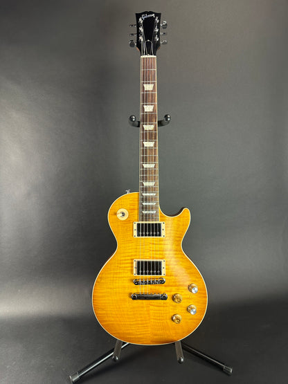 Full front of Used Gibson Kirk Hammett Greeny Les Paul Standard.