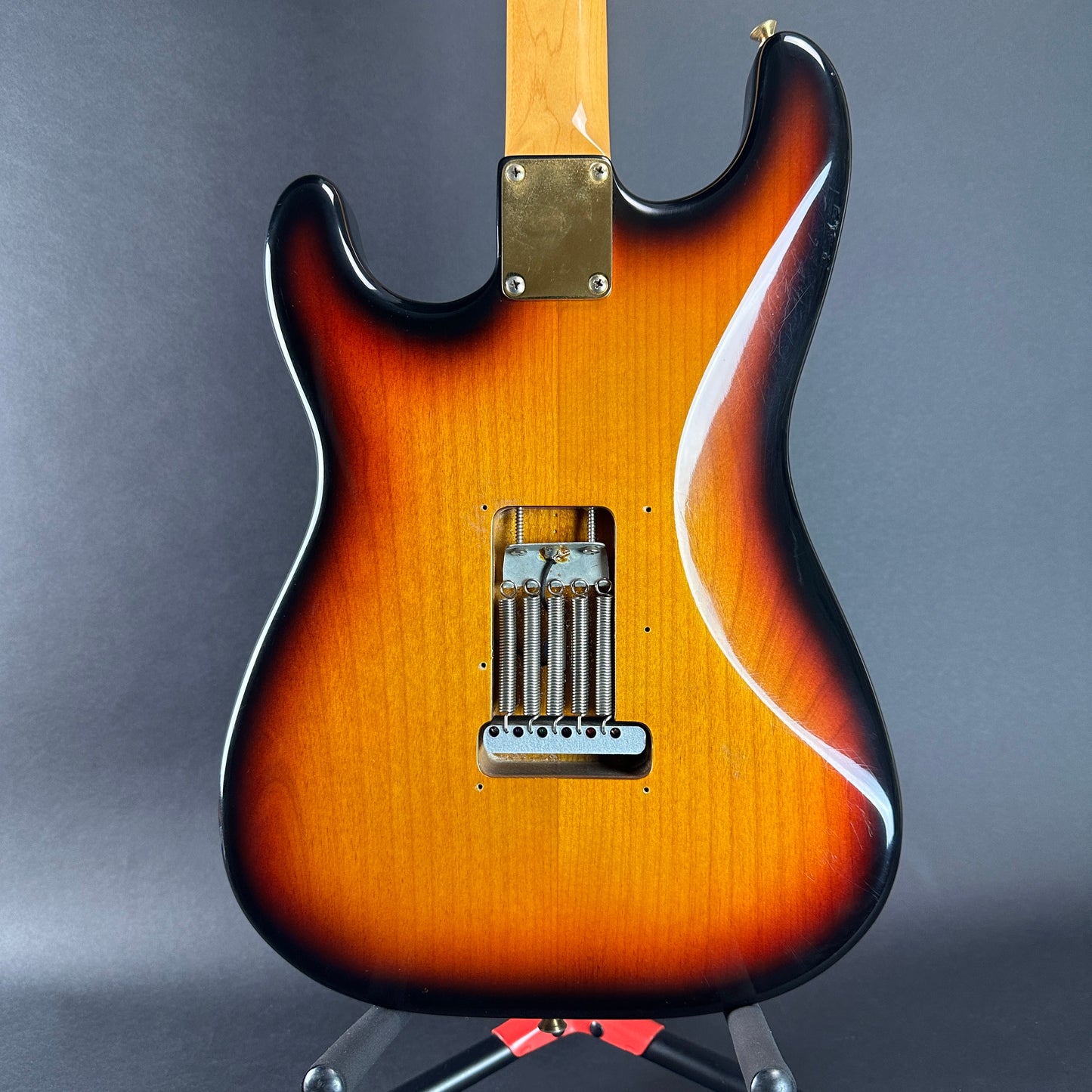 Back of Used 1994 Fender SRV Strat.