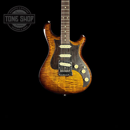 Front of body of Used Knaggs Severn Trem SSS Sunflower.