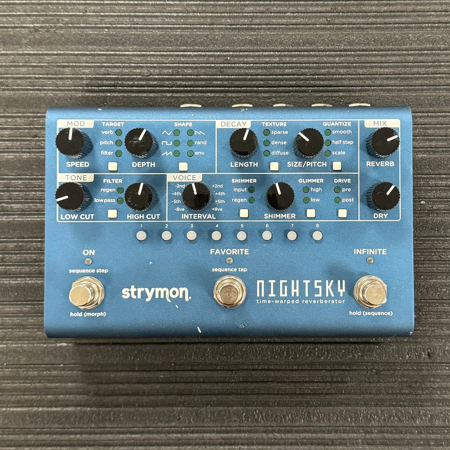 Top of Used Strymon Nightsky Time Warped Reverberator