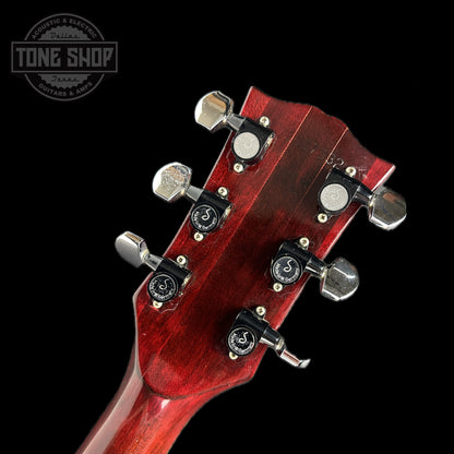 Back of headstock of Vintage 1977 Gibson Les Paul Standard Wine Red.