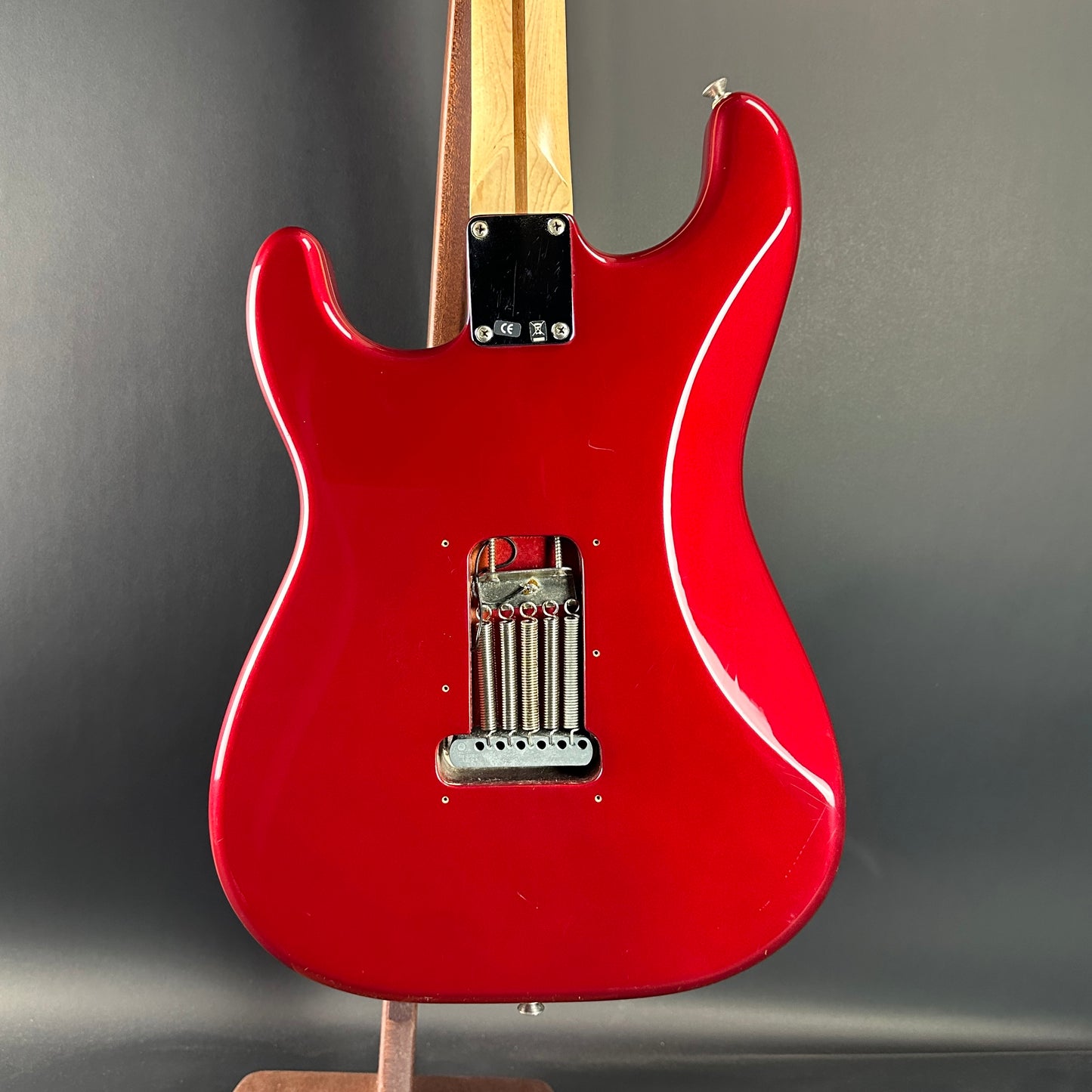 Back of Used 2006 Fender Sam Ash 48th Street Red Strat.