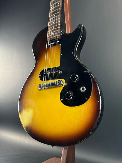 Front angle of Used Gibson Melody Maker Sunburst.