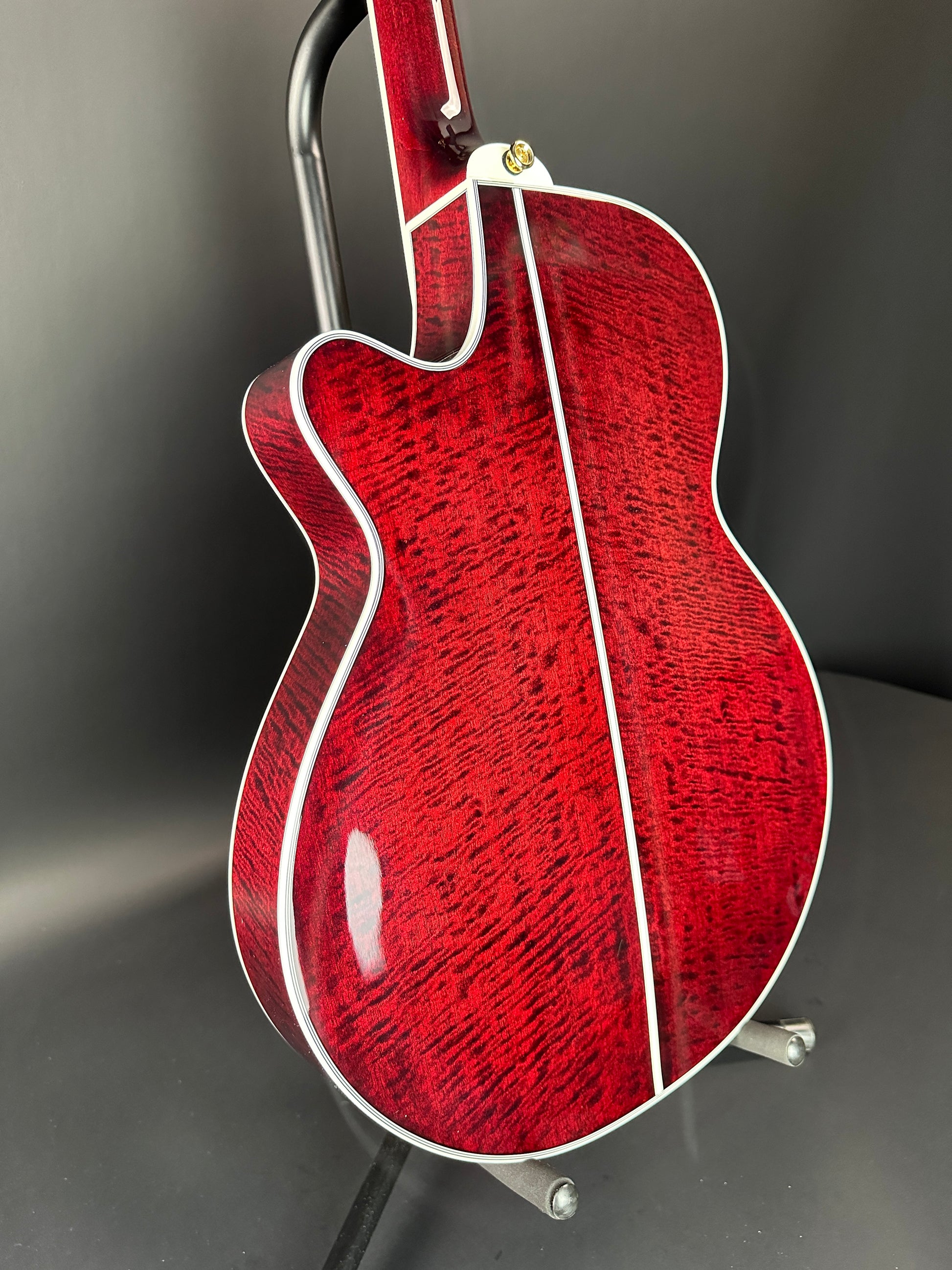 Back angle of Used Takamine TSP158C Red.