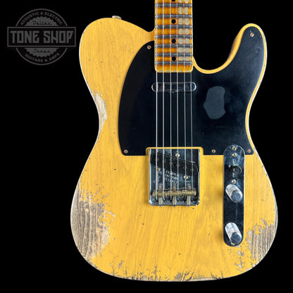 Front of Used 2022 Fender Custom Shop '51 Telecaster Nocaster Blonde Heavy Relic.