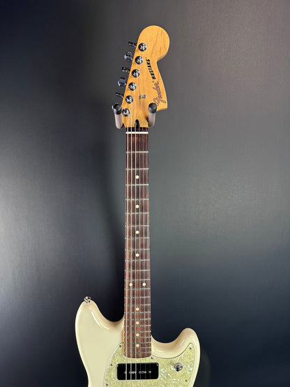 Fretboard of Used Fender Player Mustang 90 White.