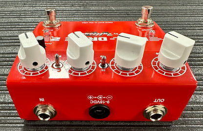 Back of Used Fulltone Full-Drive 2 V2 Red Overdrive/Boost TSS4291