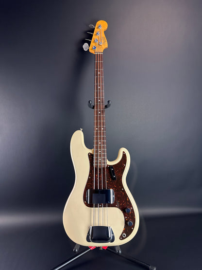 Full front of Used Fender CIJ PB-64 Precision Bass Olympic White.