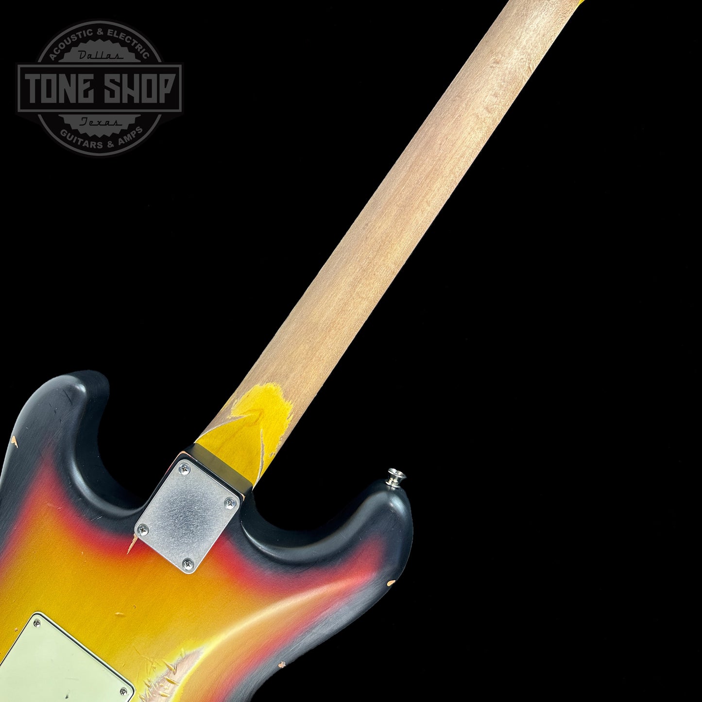 Back of neck of Nash S-63 3-Tone Sunburst Alder Medium Aging RW.