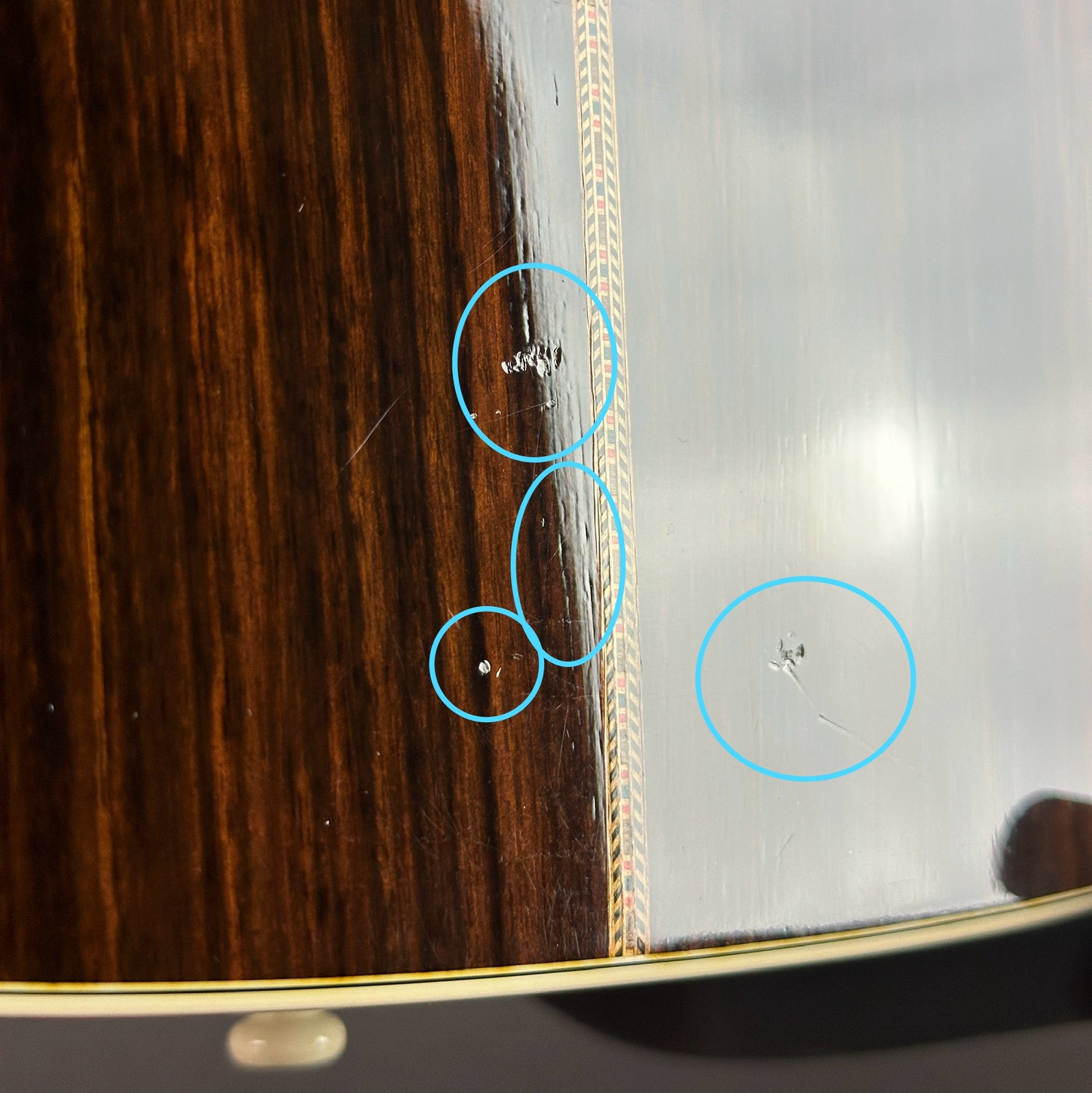 Marks on back of Used Martin D-41 Natural.