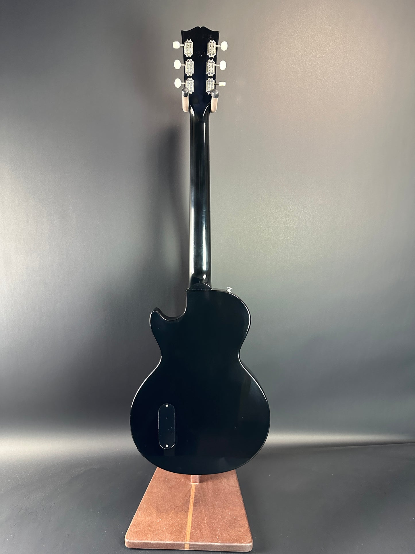 Full back of Used Gibson Les Paul Junior Ebony.