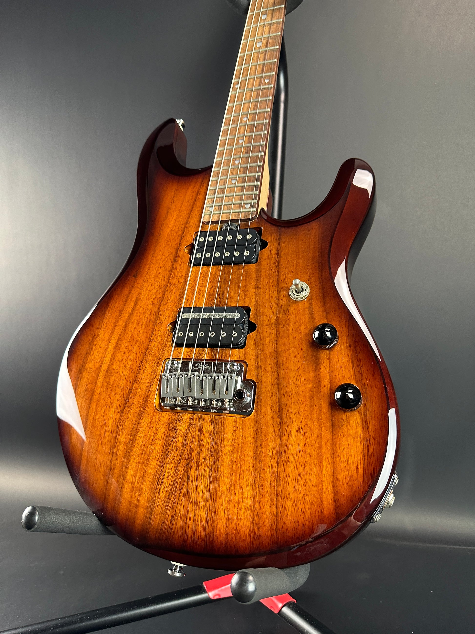 Front angle of Used Sterling by MusicMan JP100D.