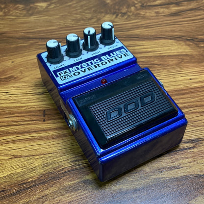 Top angle of Used DOD FX102 Mystic Blues OD TSU16197.