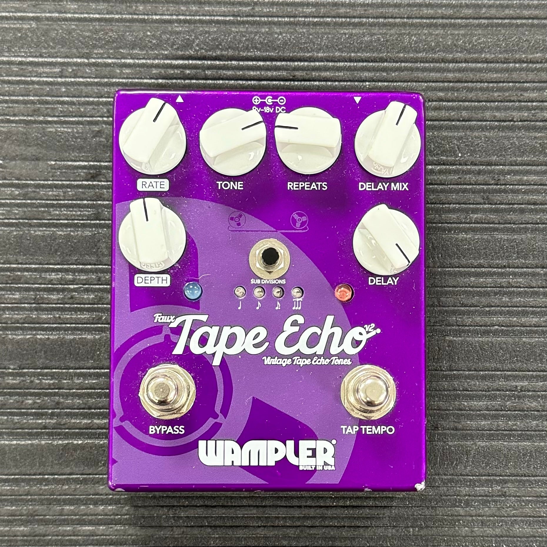 Top of Used Wampler Faux Tape Echo V2 Echo