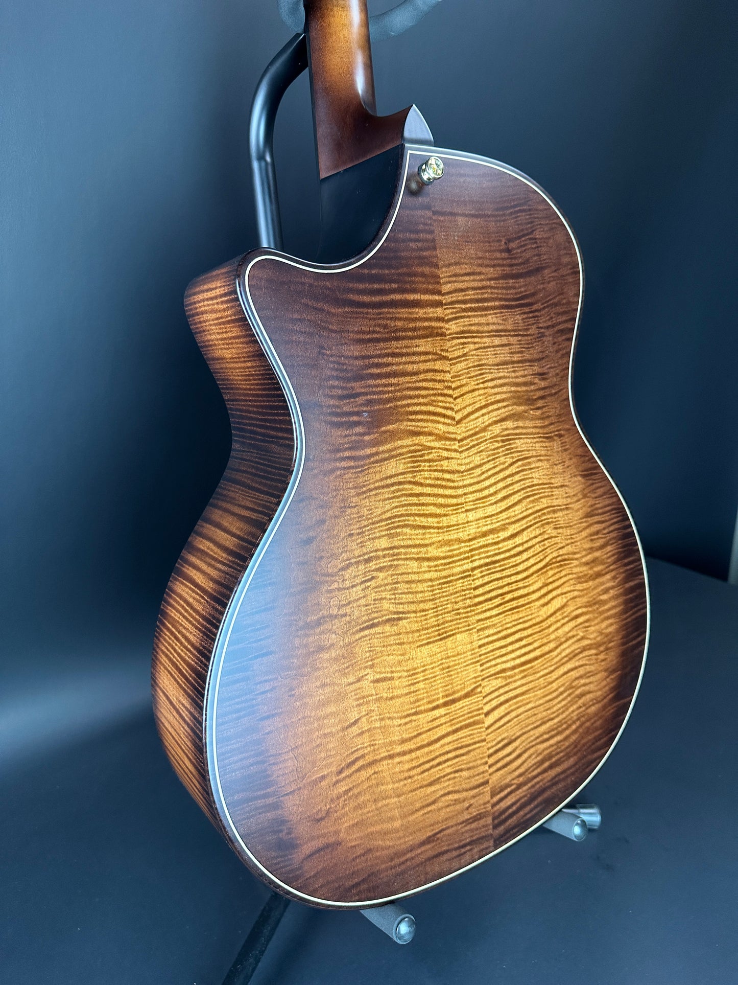 Back angle of Used Taylor 614ce Builder's Edition Natural.