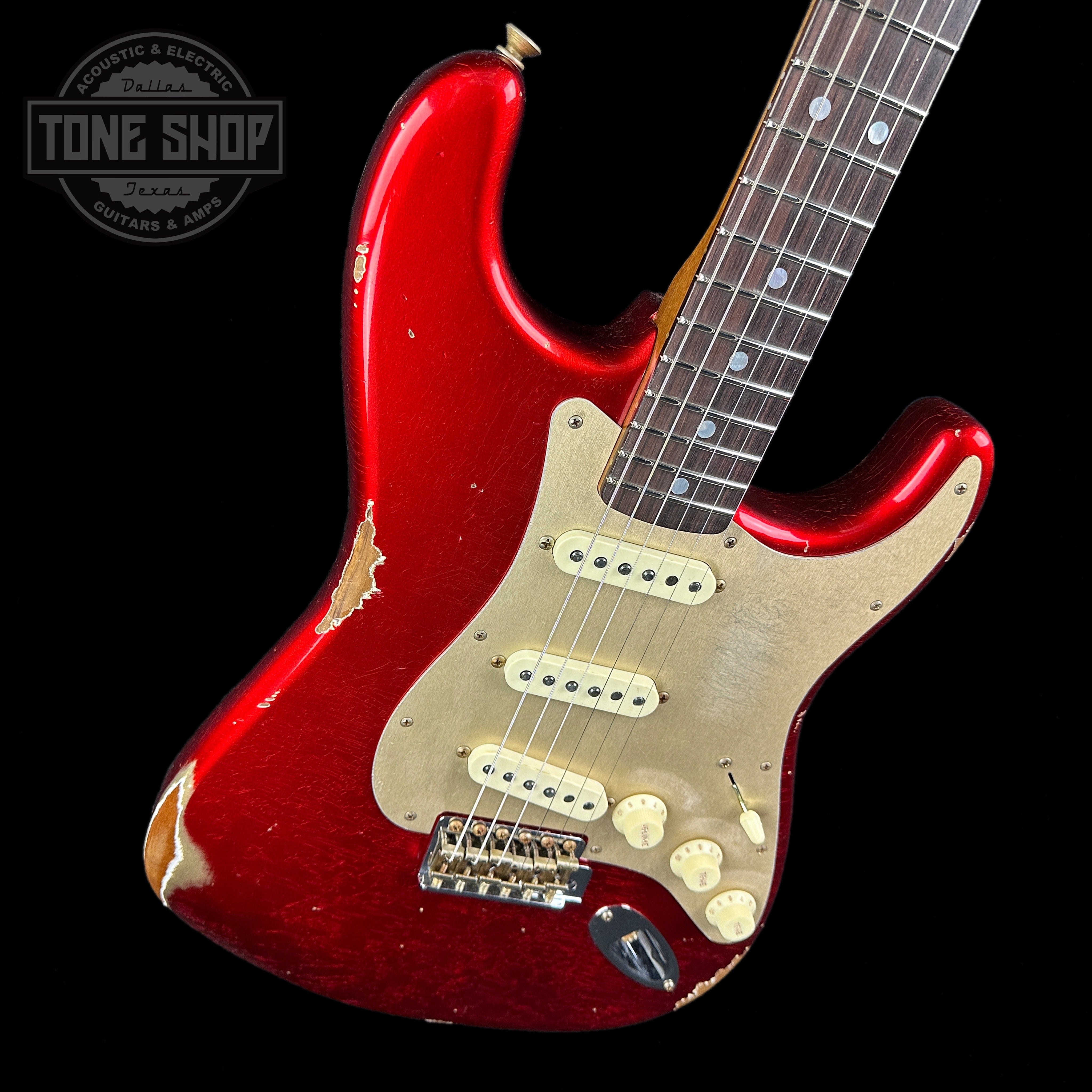 Fender Custom Shop Ltd Roasted Big Head Strat Relic Aged Candy Apple Red  w/case