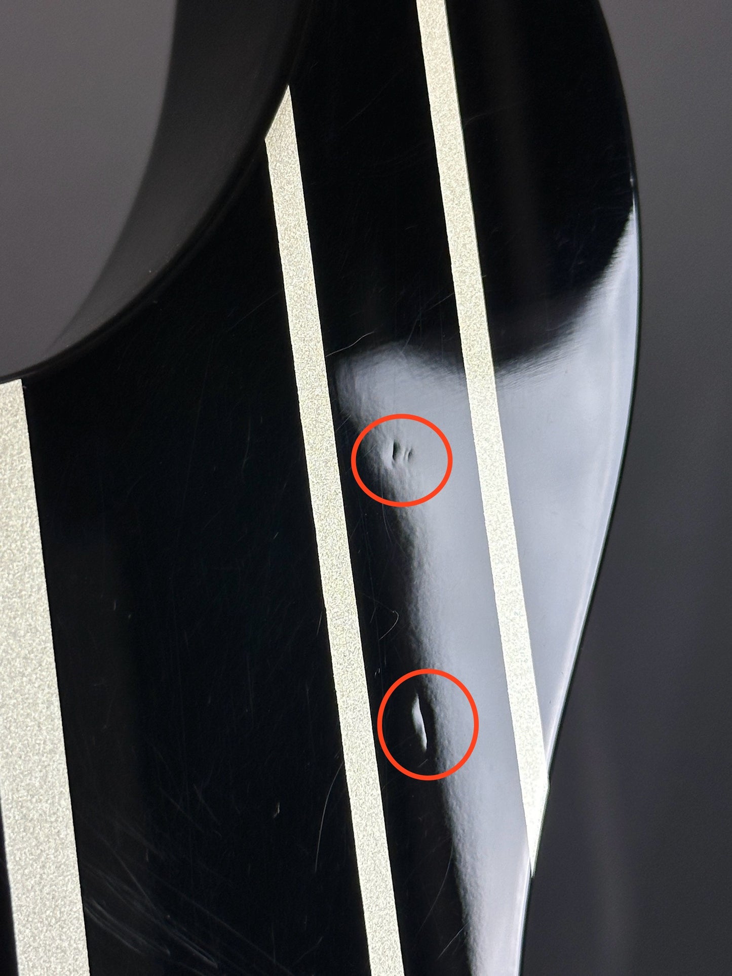 Dings on upper horn of Used Schecter Synyster Gates.