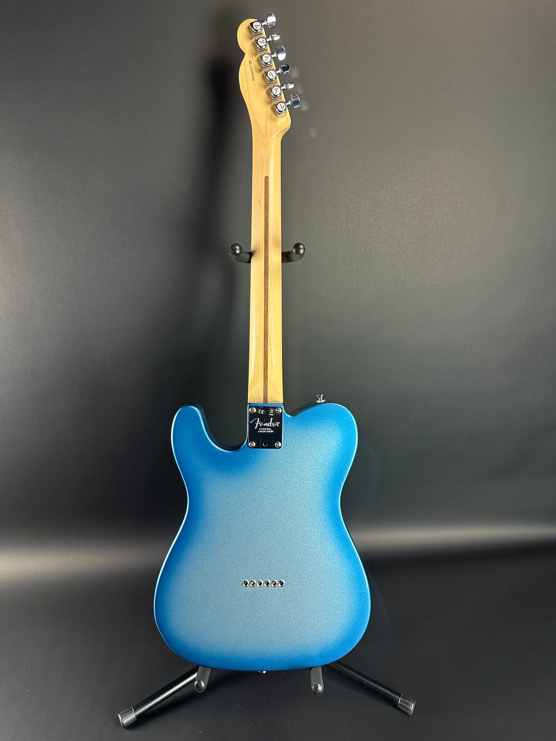 Full back of Used Fender American Showcase Telecaster Skyburst.