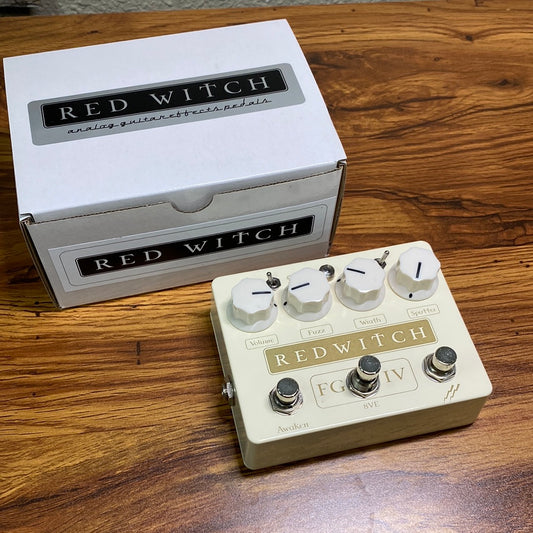 Top angle of Used Red Witch Fuzz God IV w/box TSU16120.