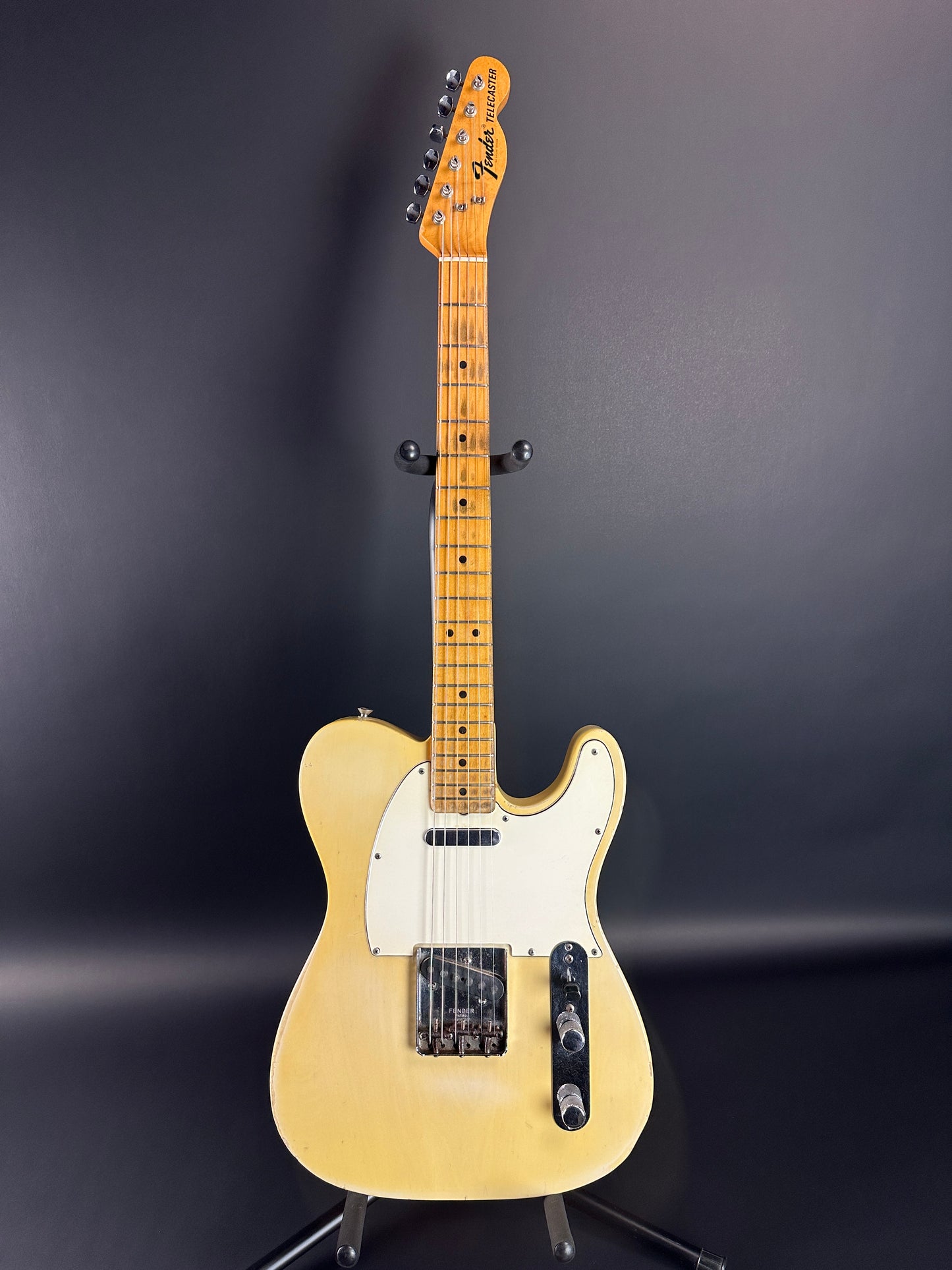 Full front of Vintage 1968 Fender Telecaster Vintage White.