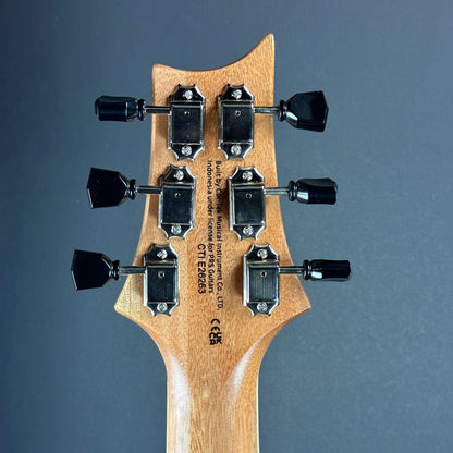 Back of headstock of Used PRS SE Zach Myers.