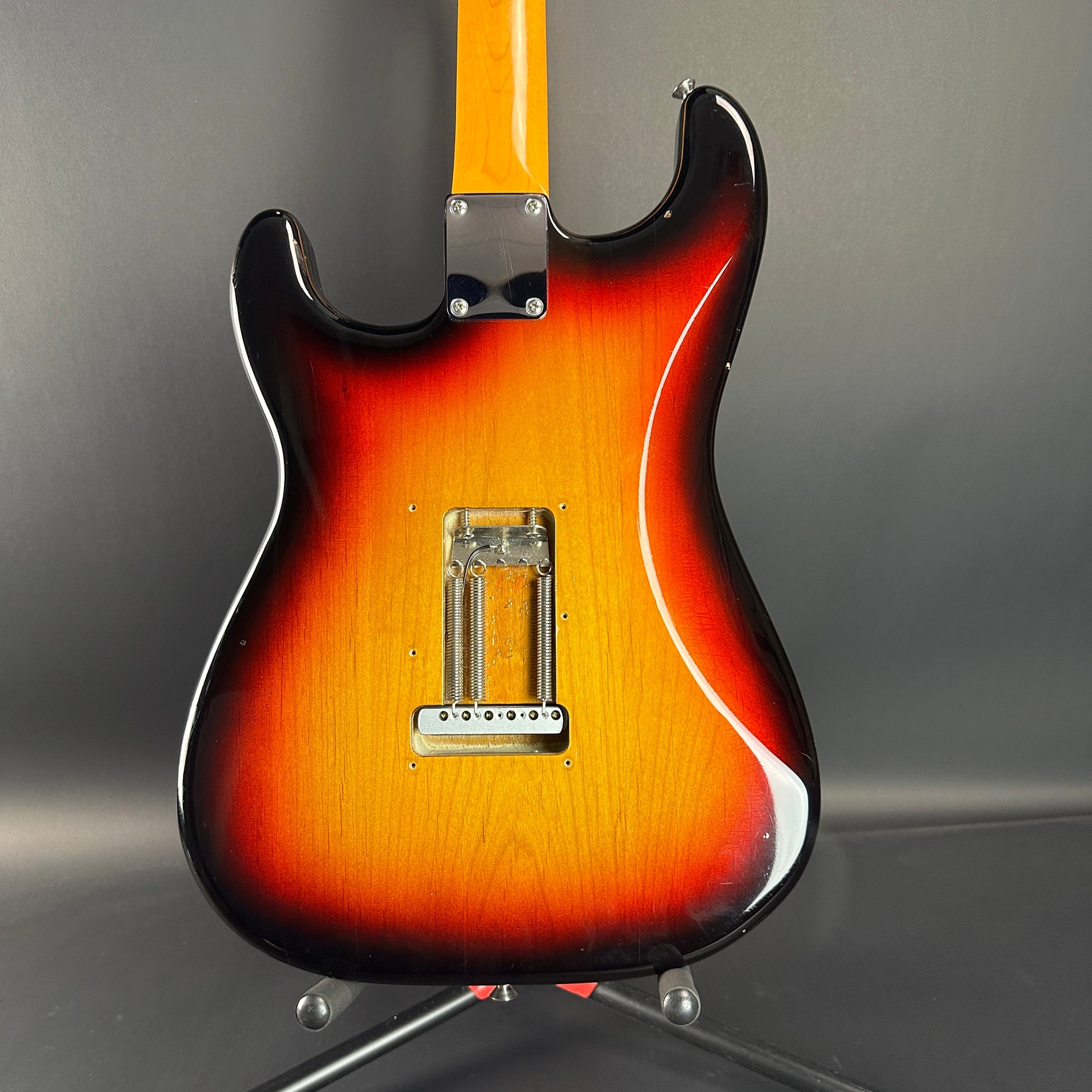 Back of Used Fender Classic Series '60s Stratocaster 3 Tone Sunburst.