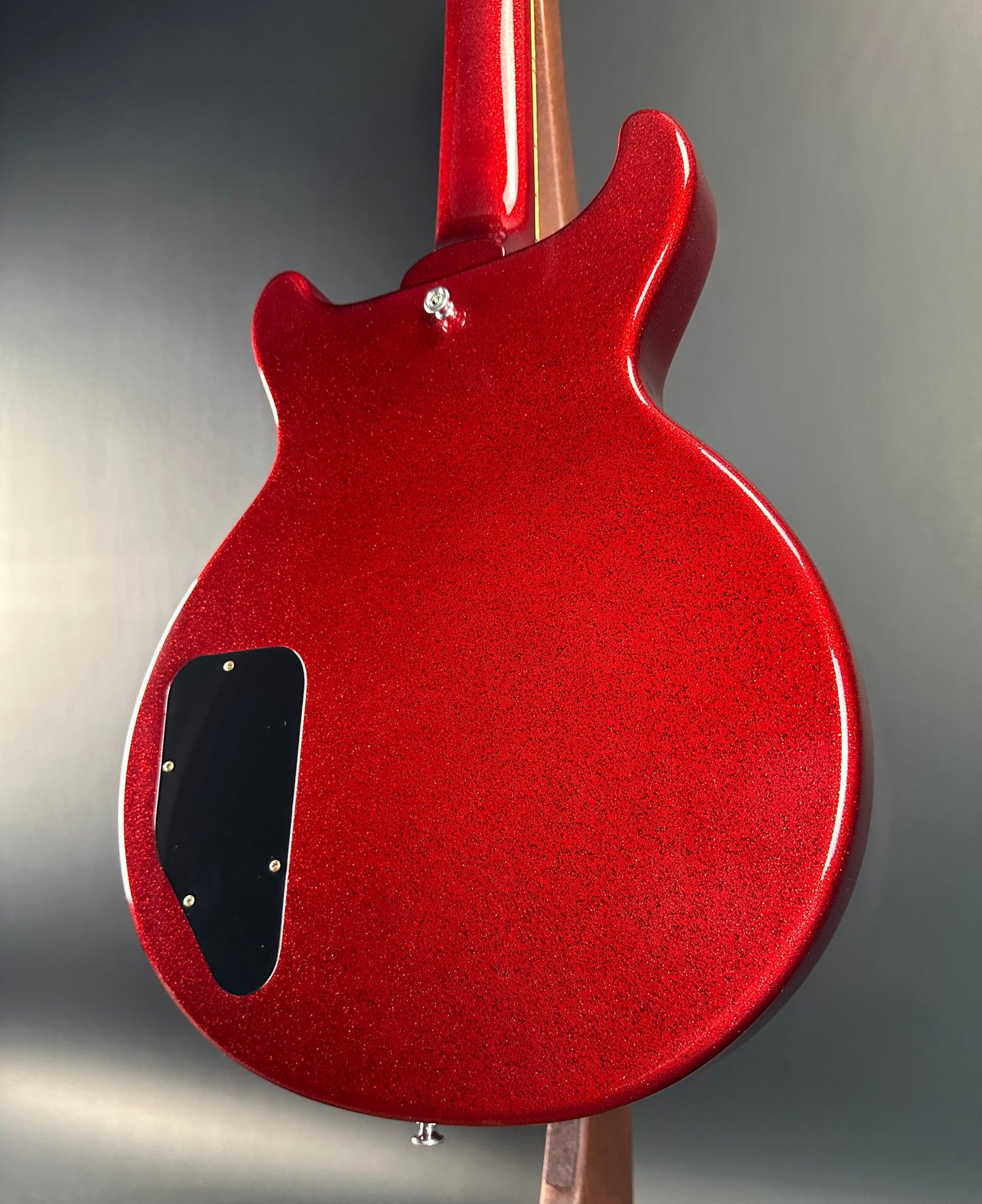 Back angle of Used Gibson Custom Shop M2M 1960 Les Paul Special Double Cut Red Sparkle.