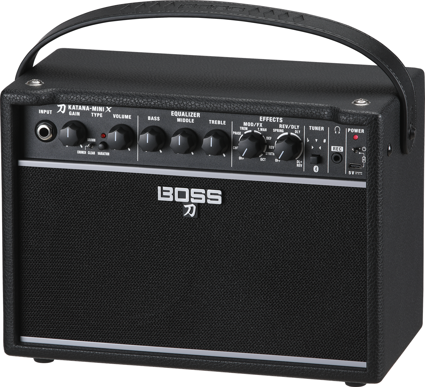 Side of Boss Katana Mini X 10W Guitar Amplifier