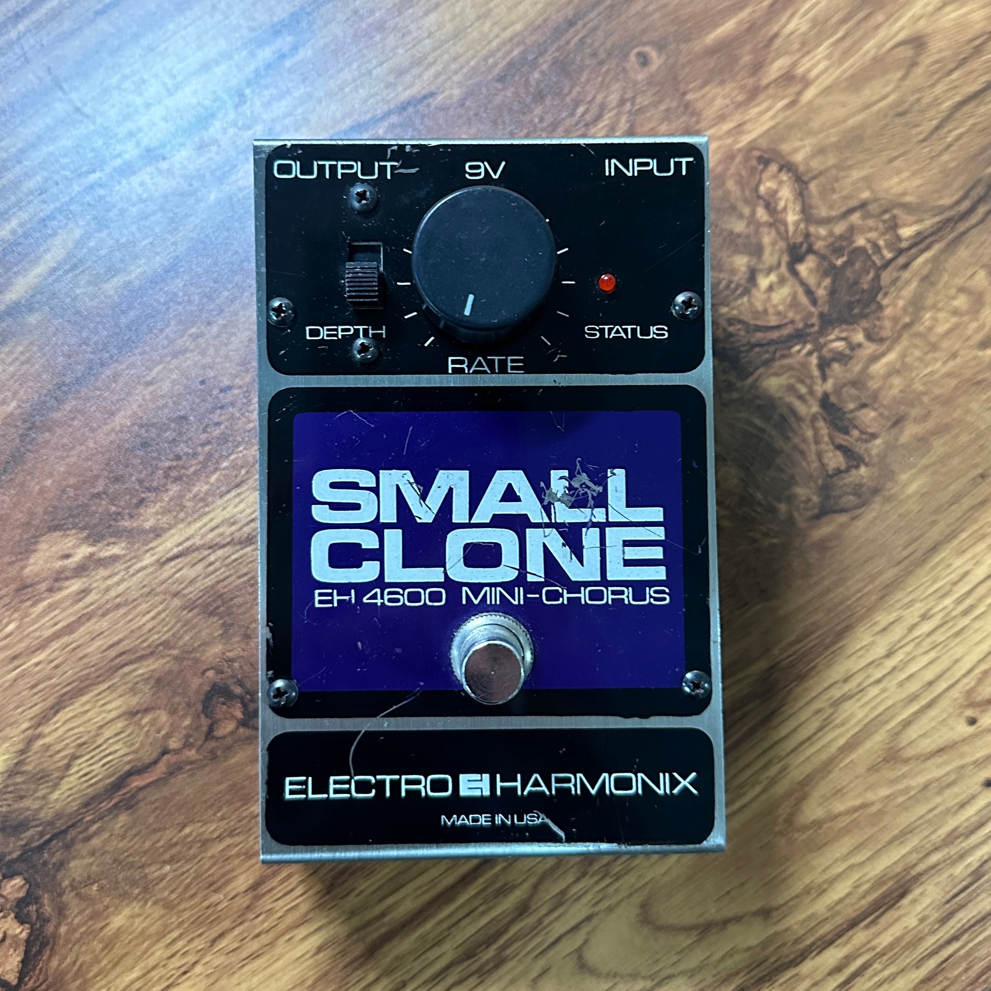 Top of Vintage 1980s Electro-Harmonix Small Clone EH4600 Mini-Chorus.