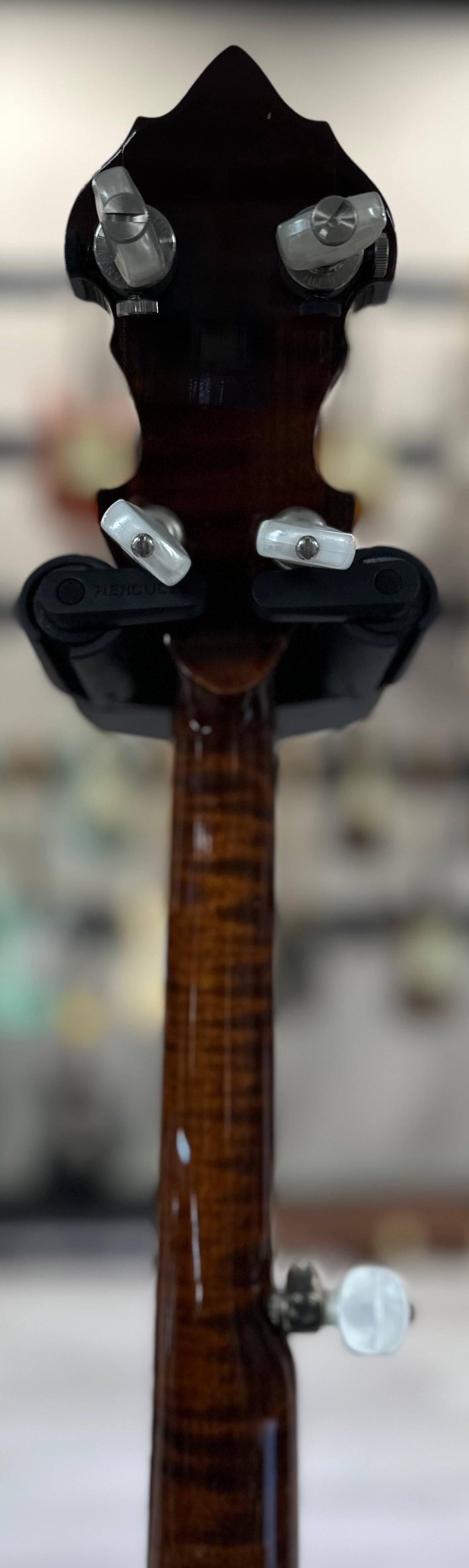 Back of headstock of Gibson RB250 Earl Scruggs Mastertone Banjo w/case TSS4190