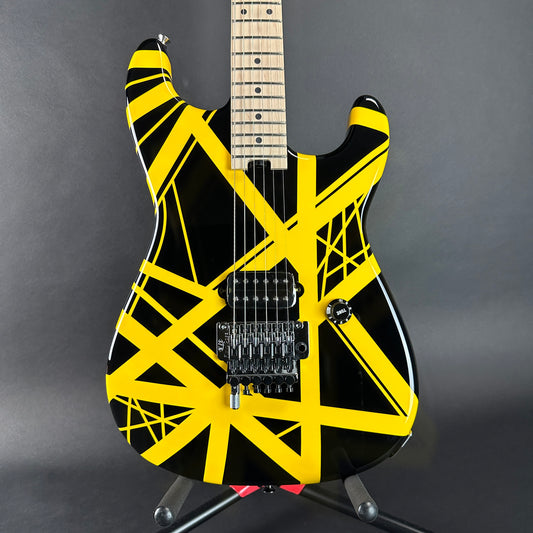 Front of Used EVH Striped Series Black & Yellow.