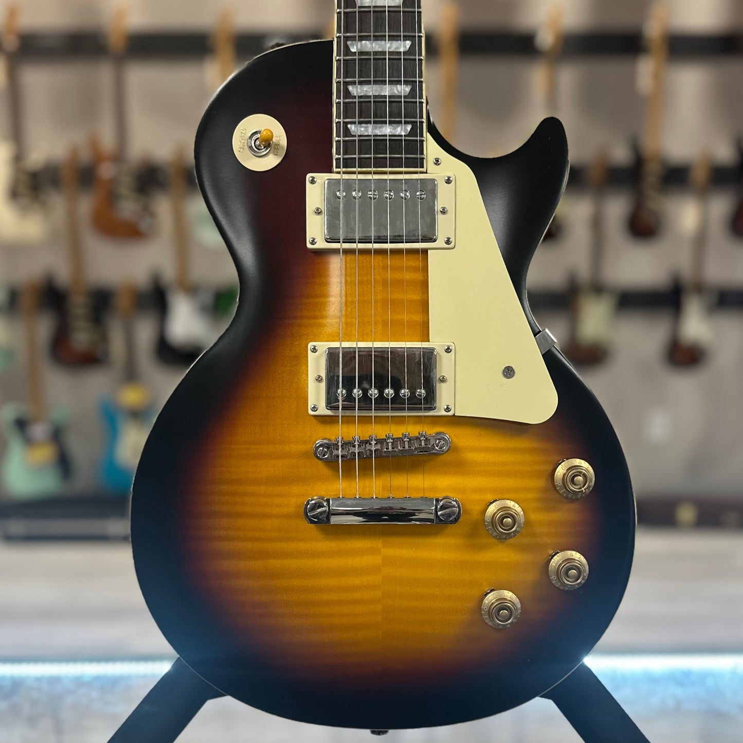 Front of Used Epiphone Limited Edition 1959 Les Paul Standard Tobacco Burst w/case TSS4234