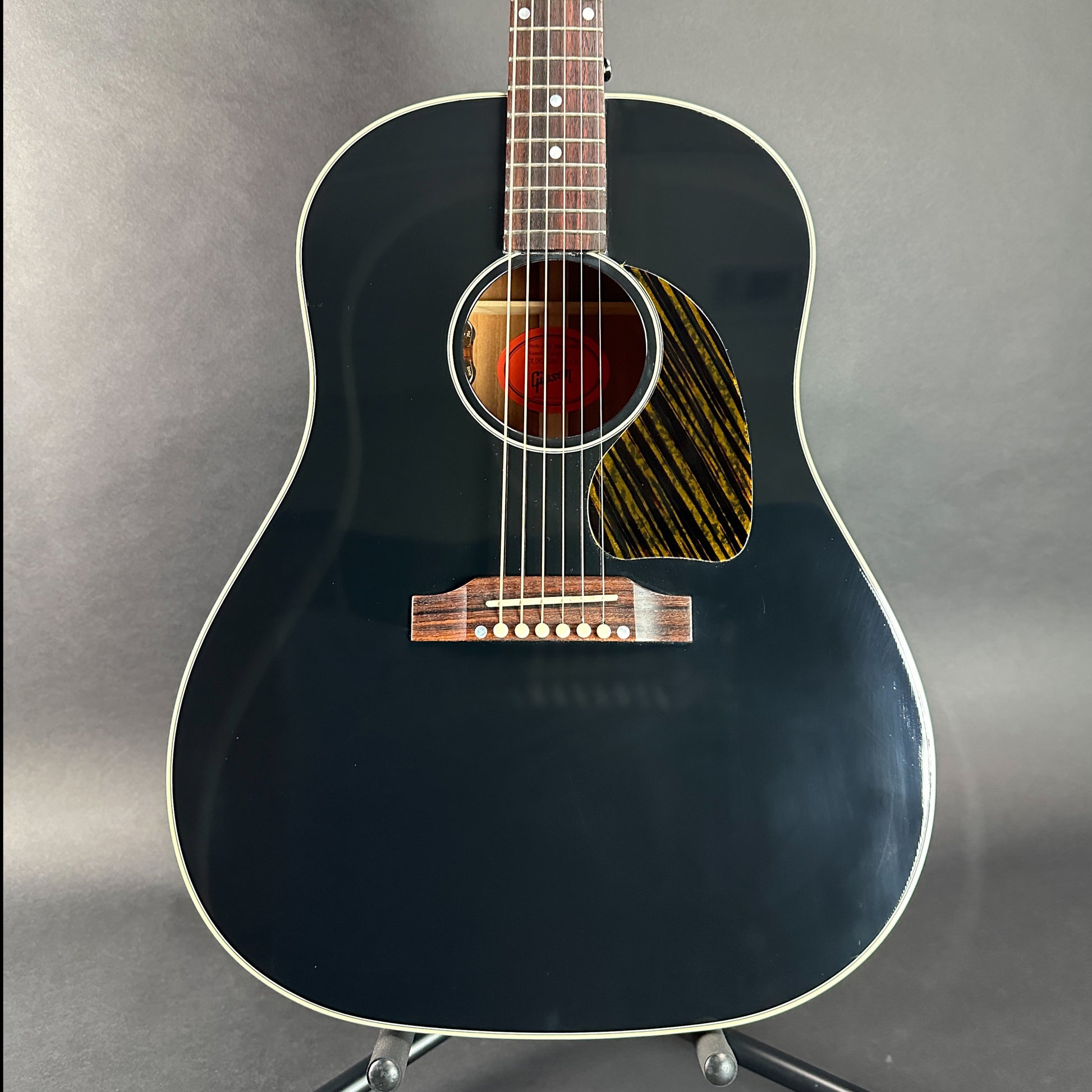 Front of Used Gibson Custom Shop M2M J-45 Long Scale Ebony.