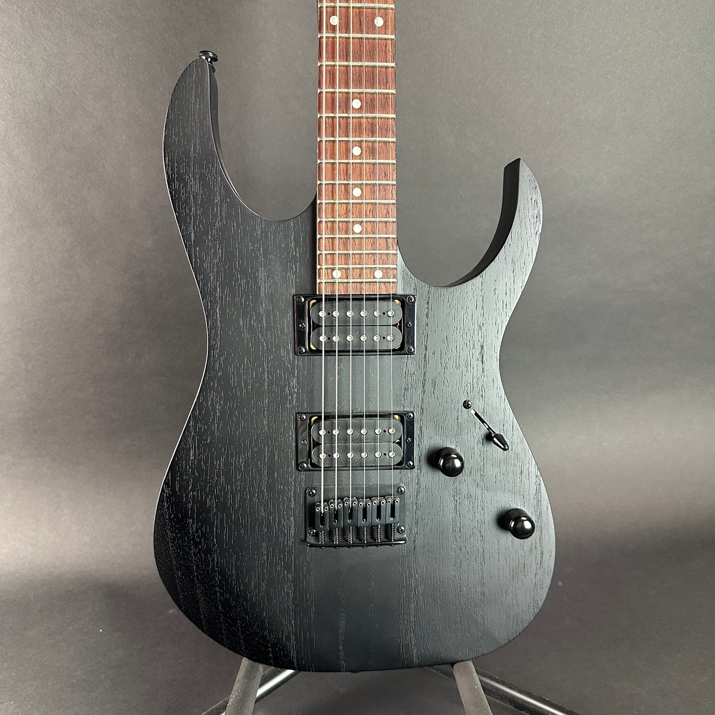 Front of body of Used Ibanez RGRT421 Black.