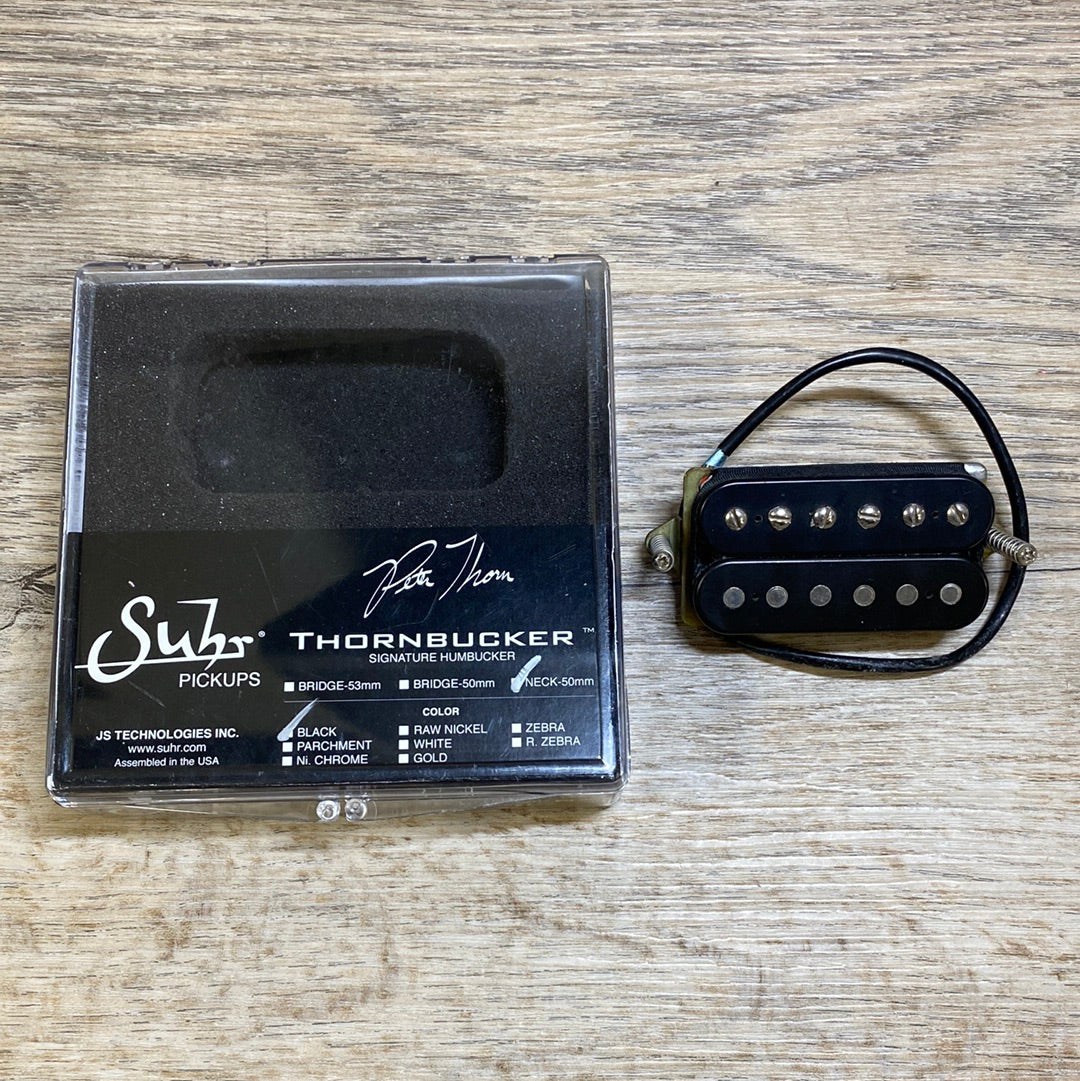 Front of Used Suhr Peter Thorn Thornbucker Neck pickup w/box TSU15686.