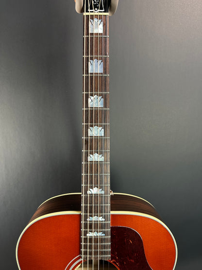 Fretboard of Used Gibson SJ-200 Studio Rosewood Burst.