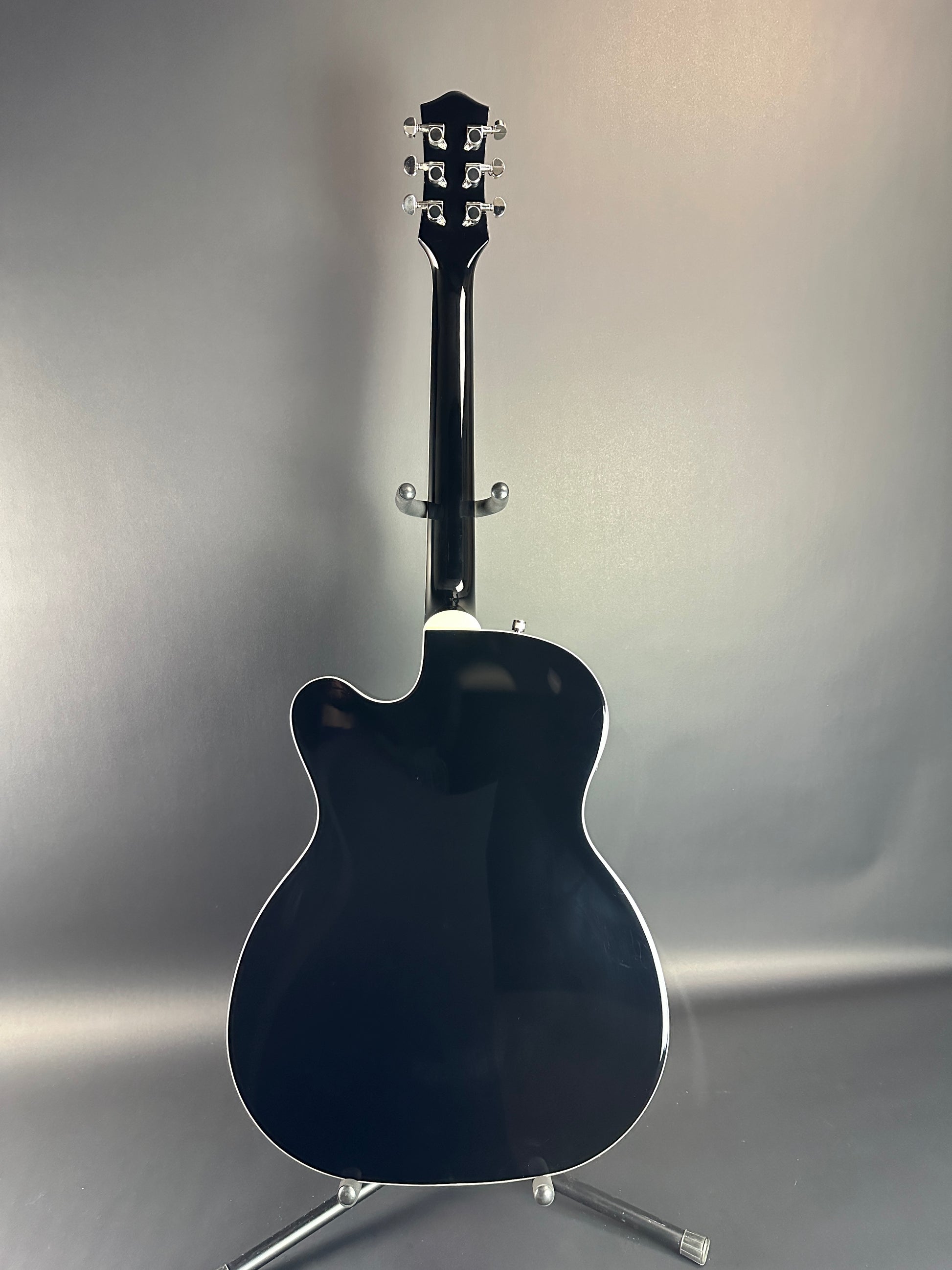 Full back of Used Gretsch G5013CE Rancher Black.