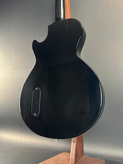 Back angle of Used Gibson Les Paul Junior Ebony.