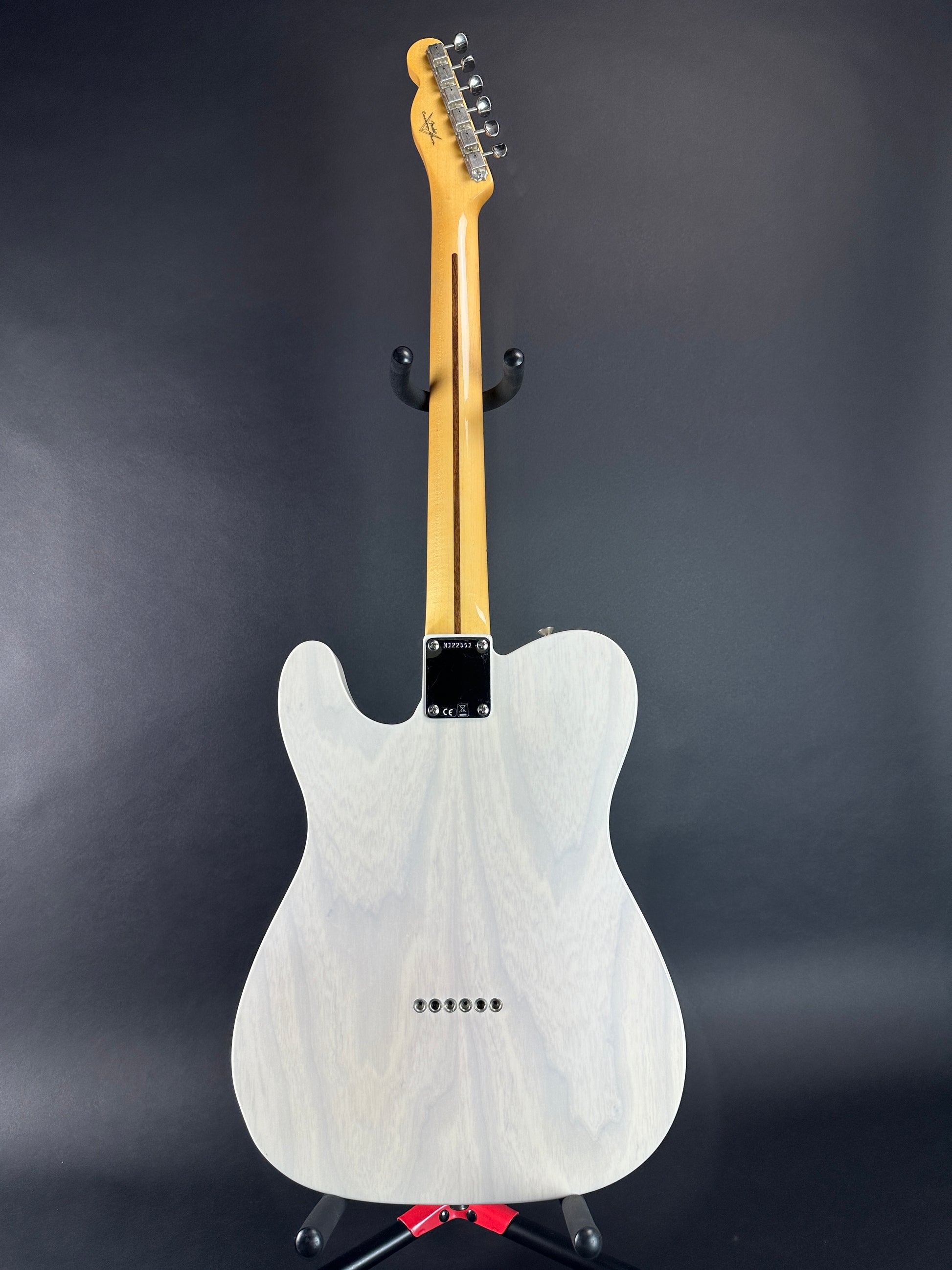 Full back of Used Fender Custom Shop Vintage Custom Time Capsule 58 Tele White Blonde.