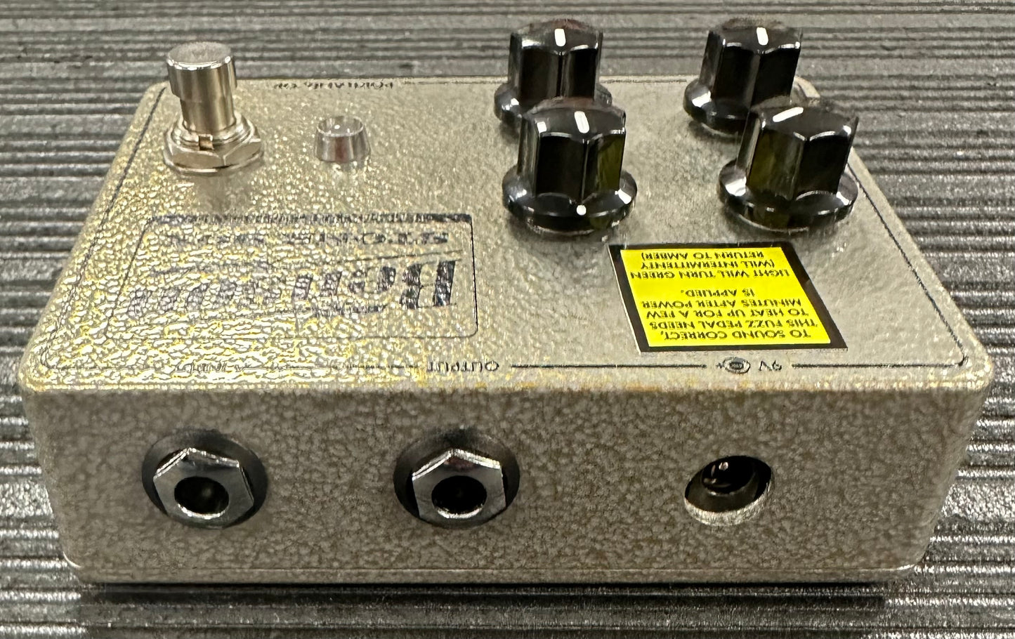 Back of Used Benson Amps Stonk Box Fuzz Pedal TSS4124