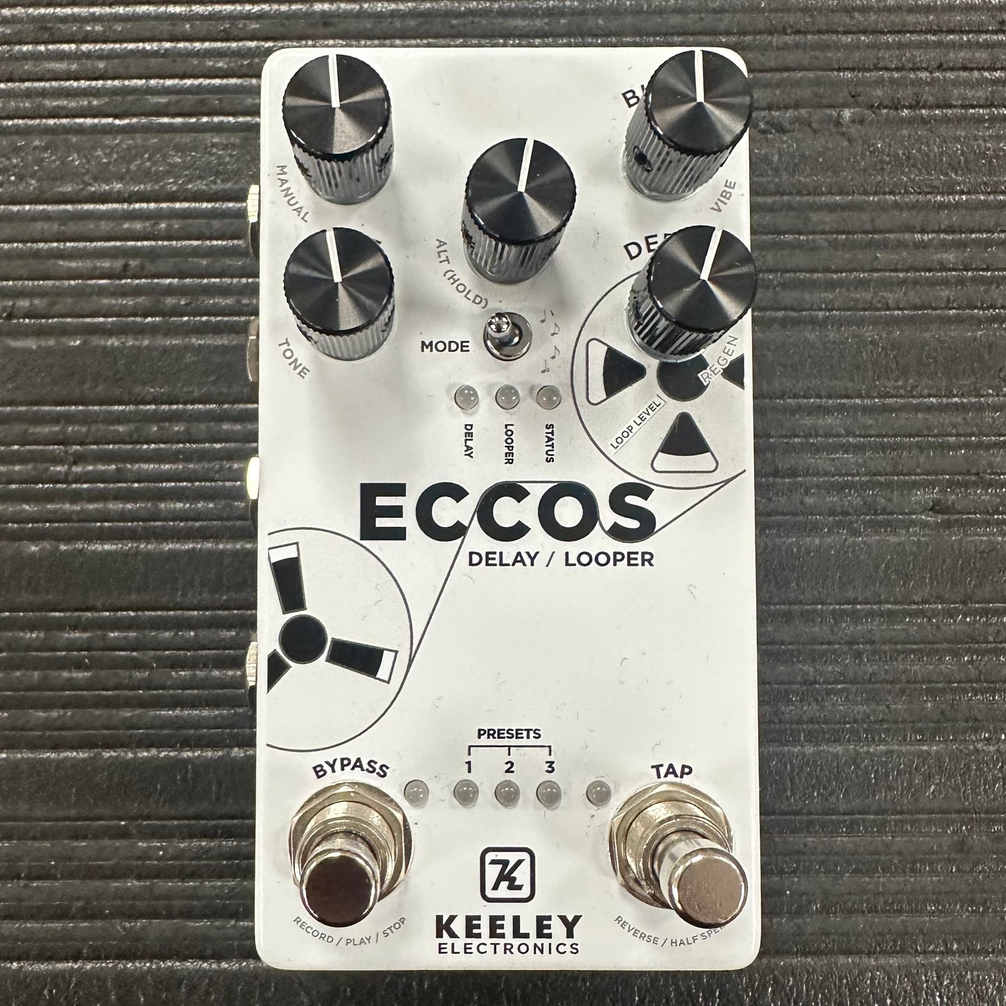 Top of Used Keeley Eccos Delay / Looper Pedal TSS4457