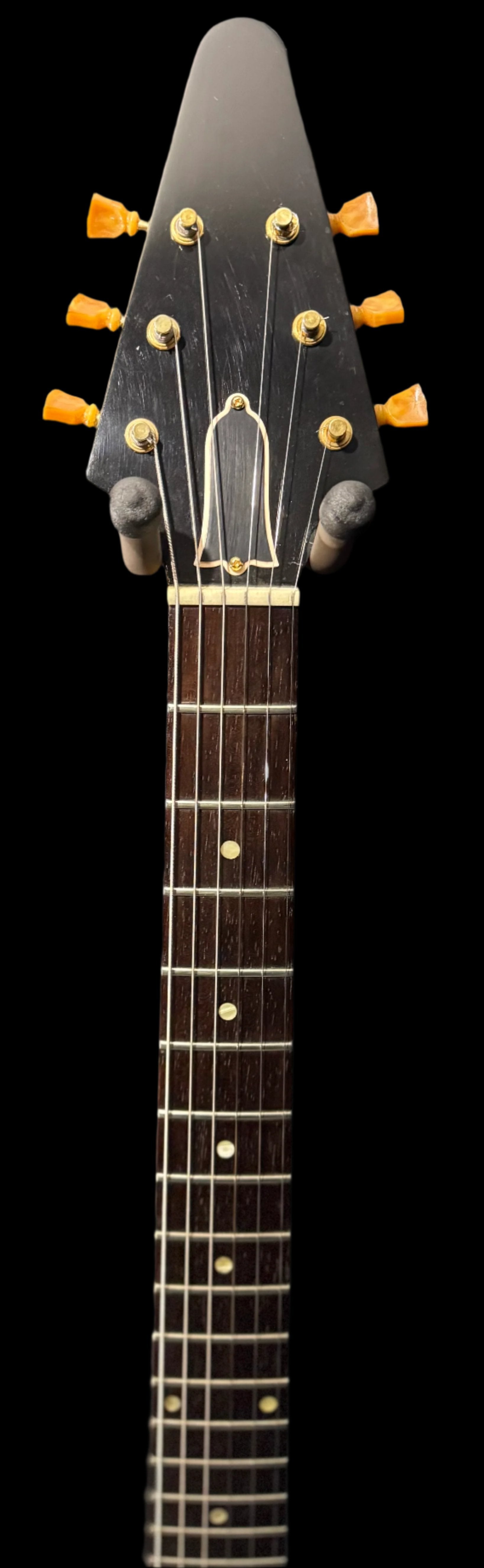 Neck of Used Max Guitars By Max Baranet 1958 Replica Korina V w/ Brazillian Board w/case TSS4915