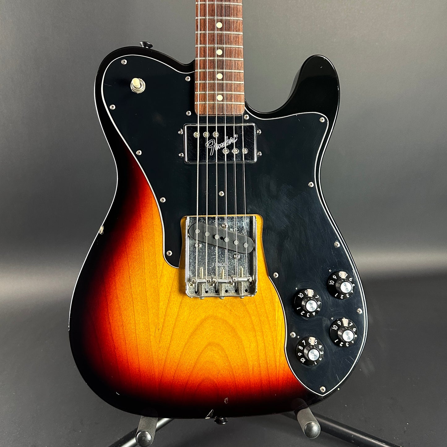 Front of Used Fender Classic Series '72 Telecaster Custom 3-Color Sunburst.