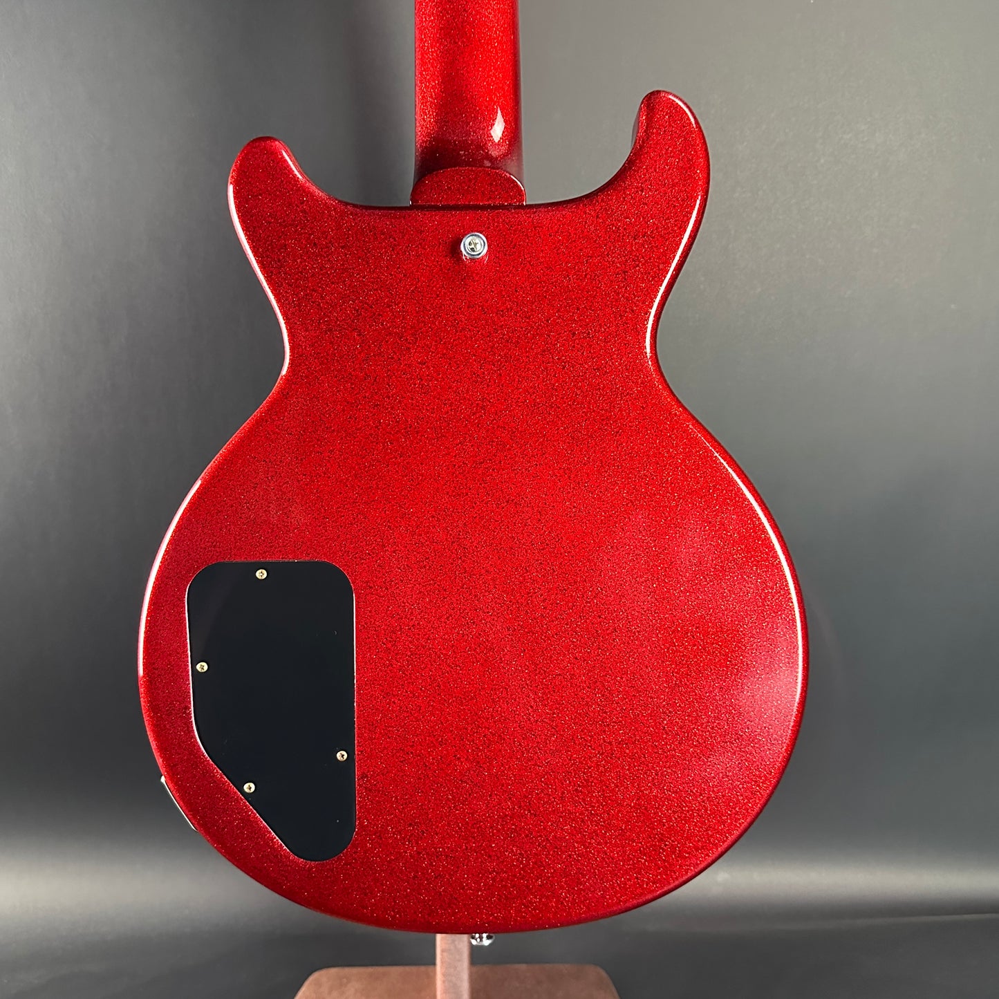 Back of Used Gibson Custom Shop M2M 1960 Les Paul Special Double Cut Red Sparkle.