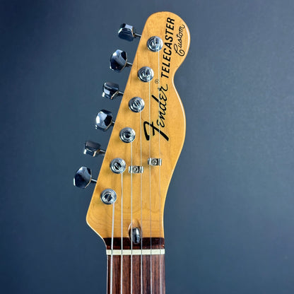 Front of headstock of Used Fender Classic Series '72 Telecaster Custom 3-Color Sunburst.