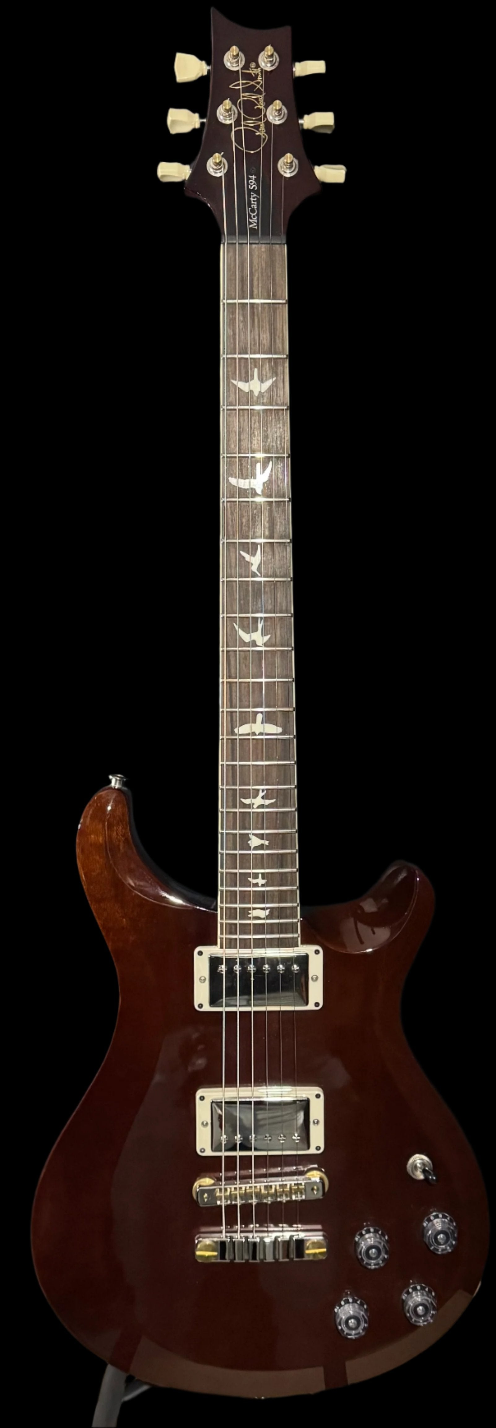 Full front of Used PRS S2 McCaty 594 Thinline Brown w/bag TSS4917