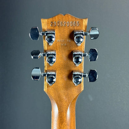 Back of headstock of Used Gibson Les Paul Standard "Greeny".