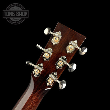 Back of headstock of OM1 Sunburst Sitka/Mahogany.